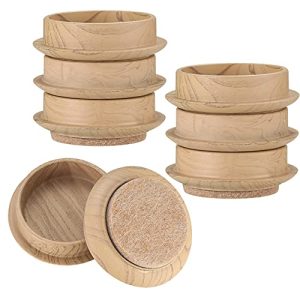 8Pcs Felt Floor Cups 60mm Round Furniture Felt Castors Non Slip Floor Protector for Chair Legs Furniture( Click to View More Related Images )