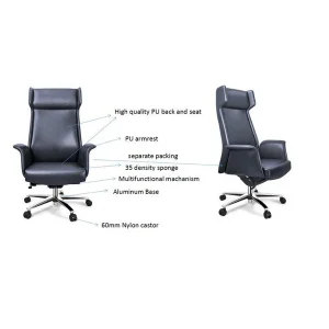 Black Executive Leather Office Chair