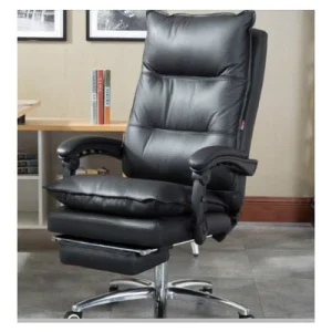 Black  Leather Recliner Chair-GG