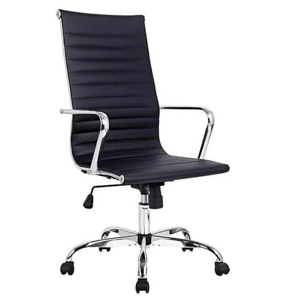 Blaze Black & Chrome High Back Executive Office Chair