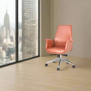 Brown & Chrome High Back Executive Visitors Chair