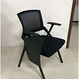 Chair With Writing Pad Black