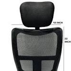Office Stylish Chair Back Part Visitor Revolving Chair Back Spare Parts Accessories Chair Net Back with Nut Bolts and Key (802 Model, Black)( Click to View Other Related Images )