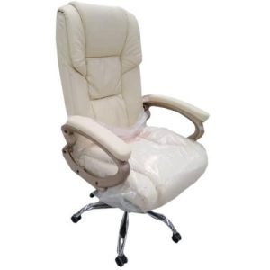 Cream White Pu Leather Executive office