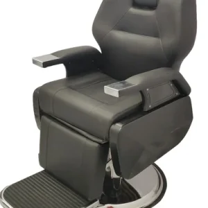 Dark Grey Leather Hydraulic Salon Chair