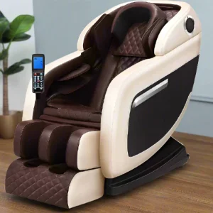 Electric Full Body Gravity Smart Massage Chair With Foot Spa(Brown)