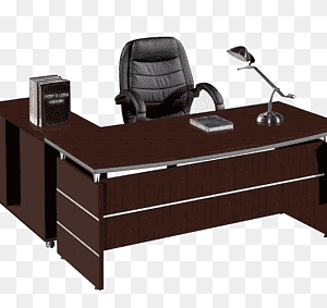 Executive office table with chair