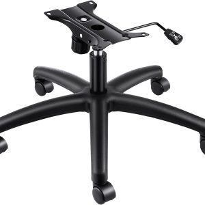 Heavy Duty Office Chair Replacement Base, Swivel Chair Base with 5 Wheels, 6 inch Bottom Plate Base Cylinder and Tilt Style Chair Base Height Adjustable, New Casters Rolls Smoothly