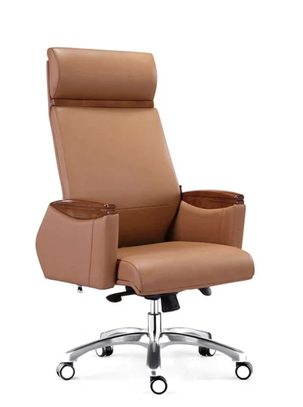 Luxury Swivel Leather Office Chair black