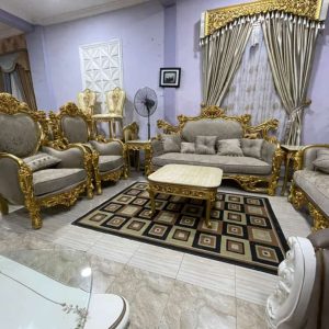 Luxury royal furniture set  with table and stool,