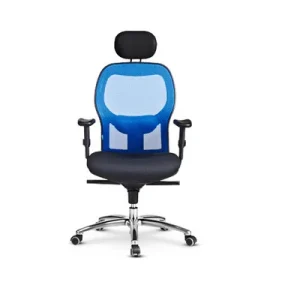 Mesh Swivel Chair-Blue