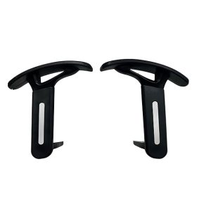 Office, Study, Visitor, Revolving, Chair Handle (Sonic Model) -PP Hard Plastic, Heavy Duty Chair Fixed Handle in Black, Set of 2 Piece (Left & Right) with Nut Bolts | Easily Fit