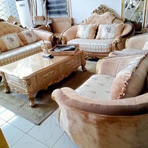 Quality cushion royal sofa with four table