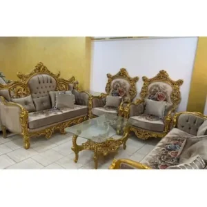 Royal Sofa 7 seater with a Center Table and 2 Side Stools