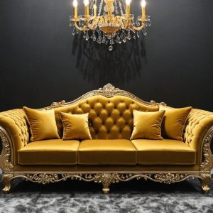 Royal chair three seater gold