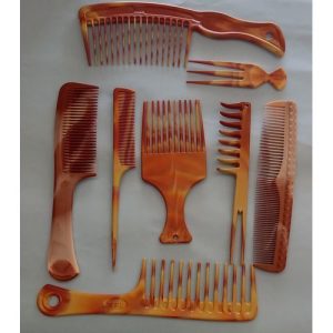 Styling Hair Comb and Clip 8 set – Brown