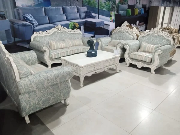 White royal Living Room Sofa Set