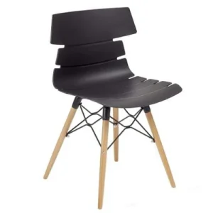 frame beech side chair Black