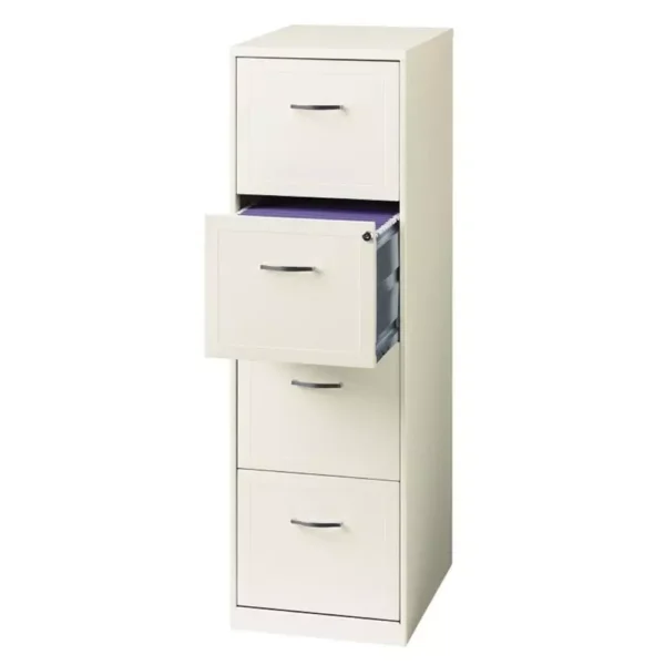 18 inches Deep 4 Drawer Metal File Cabinet Pearl Black
