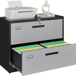 2,3,4 Drawers Lateral Metal File Cabinet Home Office Storage Cabinet with Lock