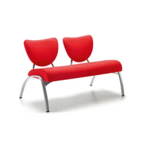 Two seater waiting chair black