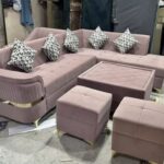 7 Seater Modern Exclusive Design L Corner Sofa Set With Soft Pillow For Living Room,