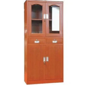 Metal Cabinet With Glass & Metal Door-Full Height