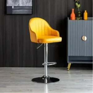 A&S Bar Stool With Adjustable Height - Yellow