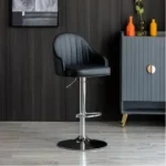 A&S Bar Stool With Adjustable Height - black