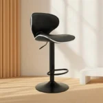 Adjustable height bar chair high stool - black