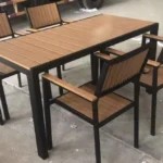 Aluminum Frame Garden Table And 6 Chairs