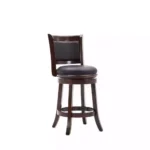 Bar Stools 21 inches W Natural Faux Leather Cushioned