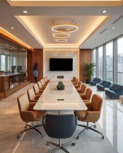 Custom-made modern Conference Desk Meeting with chairs 3