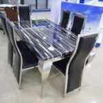 Dining Marble Table With 6 Sitting Chairs