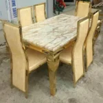 Dining Marble Table With 6 Sitting Chairs