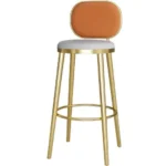 Fashionable Bar Stool white and orange