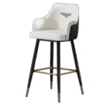 Luxury Bar Stool with Back and Armrest Rotatable