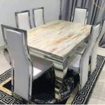 Marble 6 Sitter Dining Table Set