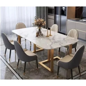 Modern Exclusive Dinning Table Set With 6 Sitting Chair