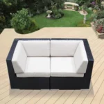 Outdoor Patio Rattan Furniture - Corner Chair- Set of 2,,,,,