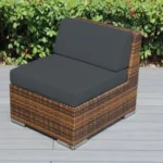 Outdoor Patio Wicker and Rattan Furniture - Armless Chair