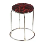 Round Chrome Top Stool 1