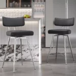 Set of 2 Counter Height Stools Swivel