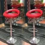 Swivel Adjustable Bar Stool - Red