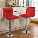 Unique Comfy Swivel Adjustable Height Bar Stool -