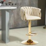 qaulity bar stool nude colour and gold