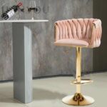 quality bar stool peach and gold