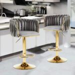 quality bar stool silver and gold