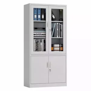 Metal Filing Office Cabinet – 2 Glass Door