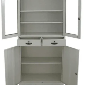 Metal Filing Office Cabinet – 2 Glass Door